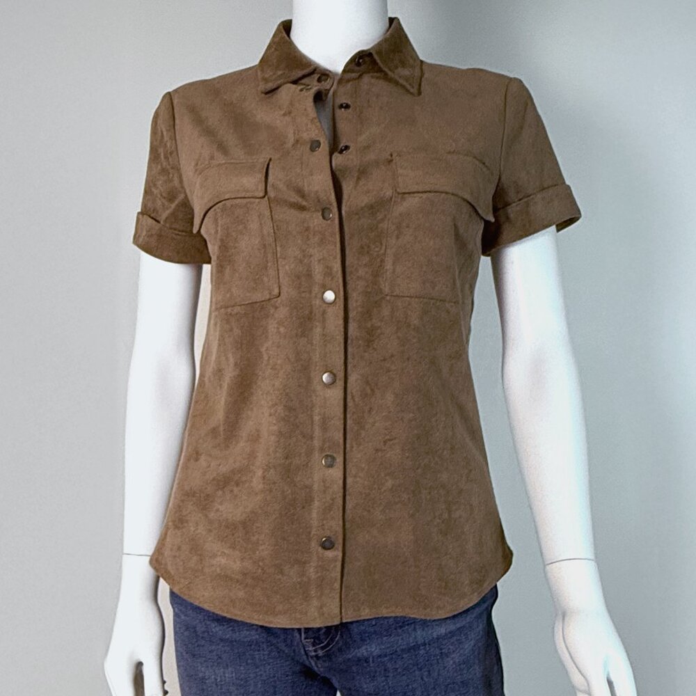 BCBGMaxazria Ultrasuede top